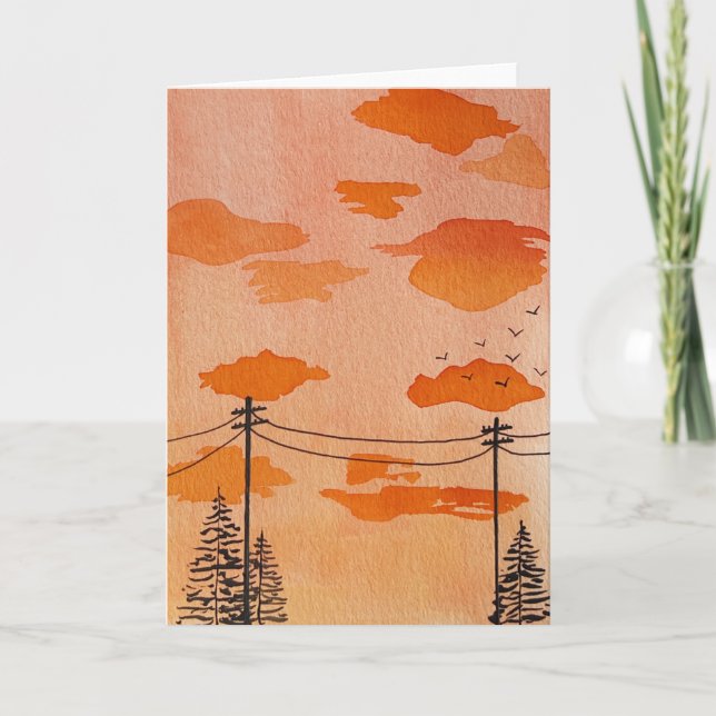 Vorurban Sunset Einladung (Vorderseite)