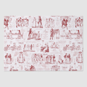 Vorurteile für Red Toile Zitate Illustration Seidenpapier