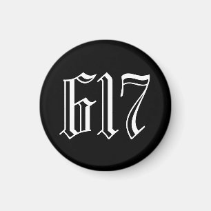 Vorwahl 617 (Boston) Magnet