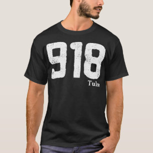 Vorwahl 918 Tulsa Oklahoma Vintage Distressed T-Shirt