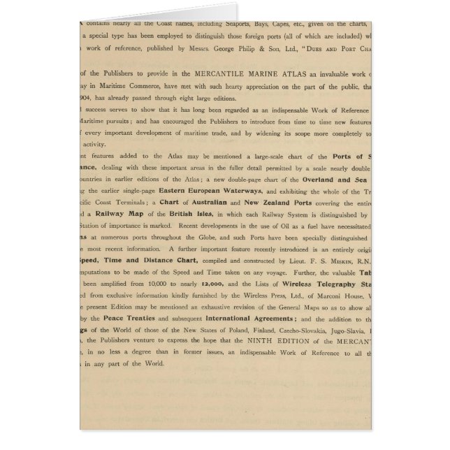 Vorwand für neue merkantile Meeresatlas (Vorne)