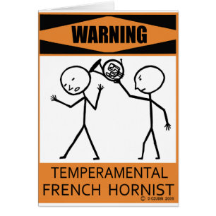 Vorwarnung des französischen Hornisten Temperament