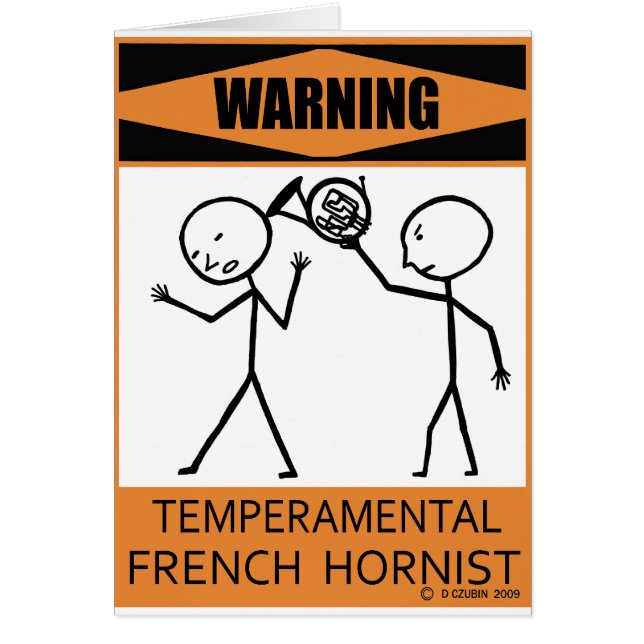 Vorwarnung des französischen Hornisten Temperament (Vorne)