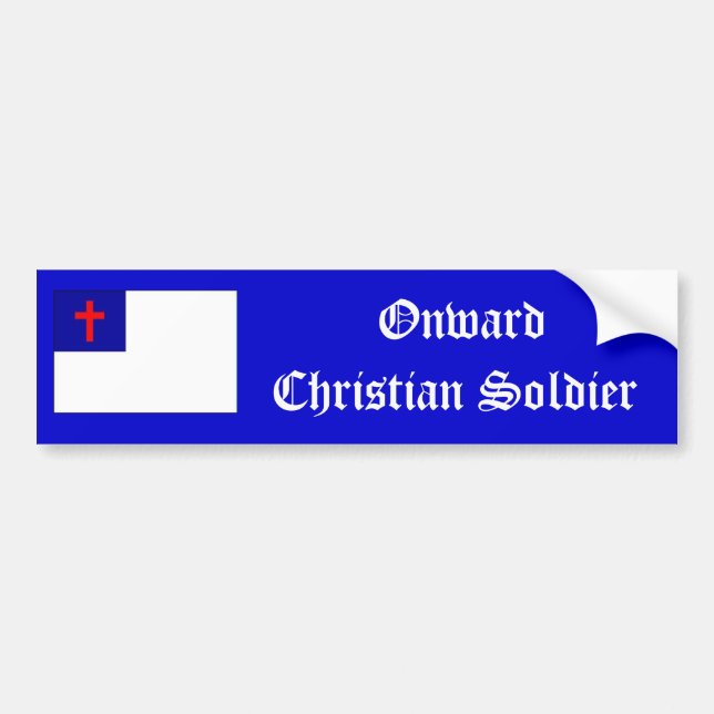 Vorwärts christlicher Soldataufkleber Autoaufkleber (Vorne)