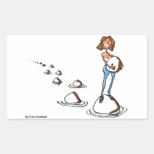 Vorwärts gehen rechteckiger aufkleber