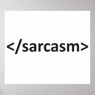 Vorwärts-Slash-Sarcasm-Code Poster