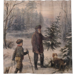 Vorweihnacht | F Kruger| Weihnachten Duschvorhang