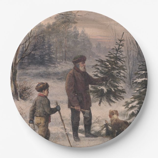 Vorweihnacht | F Kruger| Weihnachten Pappteller (Vorderseite)