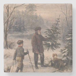 Vorweihnacht | F Kruger| Weihnachten Steinuntersetzer