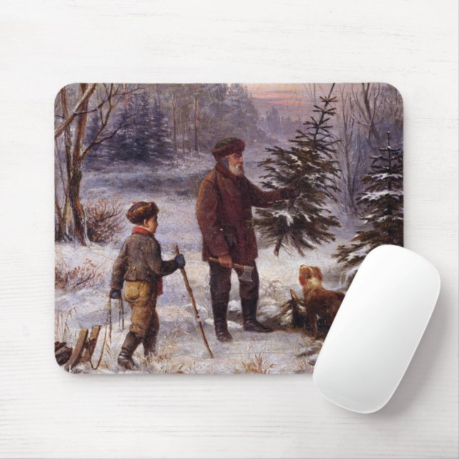 Vorweihnacht Franz Krüger Weihnachtsbaumschnee Mousepad (Mit Mouse)