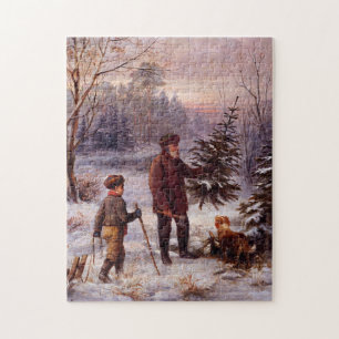 Vorweihnacht Franz Krüger Weihnachtsbaumschnee Puzzle