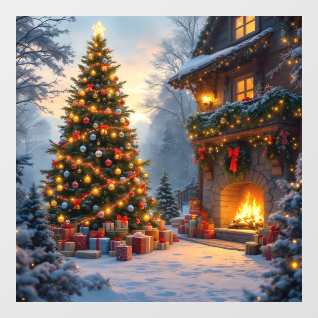 Vorweihnachtsfenster Fensteraufkleber (Blatt)