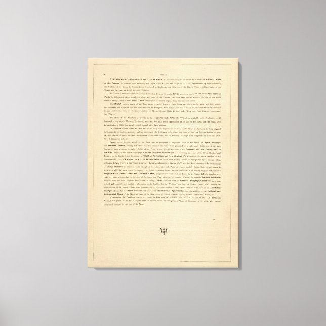 Vorwort neuer merkantiler Meeresatlas Leinwanddruck (Vorderseite)