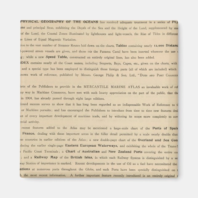 Vorwort neuer merkantiler Meeresatlas Magnet (Vorne)