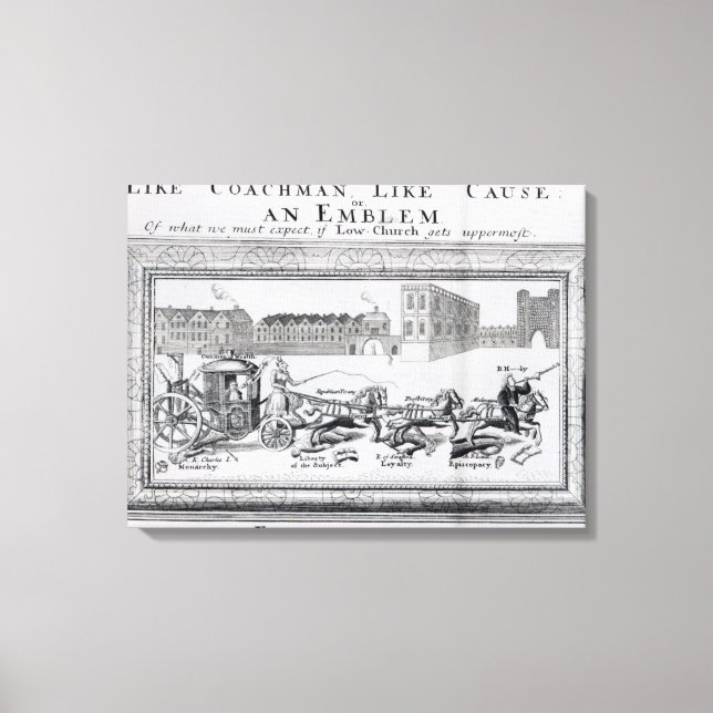 Vorwurf der Gefahren der niedrigen Kirche Leinwanddruck (Vorderseite)