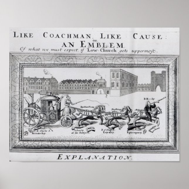 Vorwurf der Gefahren der niedrigen Kirche Poster (Vorne)