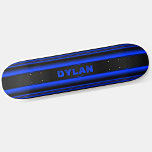 Vorzeichenfolgen für blaue Streifen schwarz strukt Skateboard<br><div class="desc">Fügen Sie einen beliebigen Namen oder Initialen,  die Sie auf diesem tollen Design gewollt - In meinem Shop finden Sie viele personalisierte Skateboarddesigns und Skateboard T - Shirt,  Hoodies,  Backpacks,  Blankets und mehr.</div>