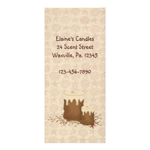 Vorzeitiges Kartenbuch für Kerzen Werbekarte