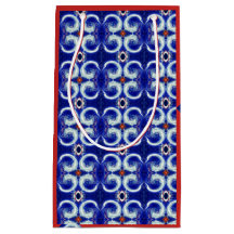 Vorzügliche blaue Strudelmuster-Geschenktasche