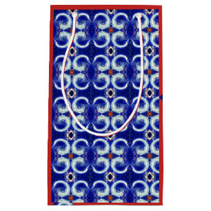 Vorzügliche blaue Strudelmuster-Geschenktasche Kleine Geschenktüte