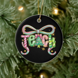Vorzügliche Kokette Weihnachtslehrerin Feiertag Keramik Ornament