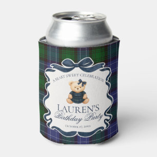 Vorzügliche Koketten-Schleifen-Bär-Tartan-Geburtst Dosenkühler