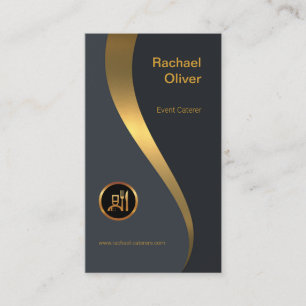 Vorzügliche luxuriöse Goldwelle, die fein Visitenkarte