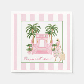 Vorzügliche Palm Beach Hochzeits- / Junggesellinne Serviette