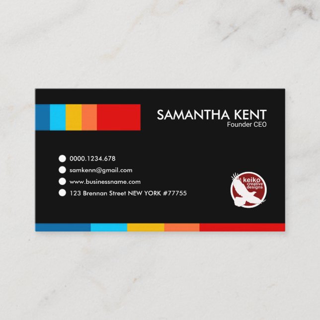 Vorzüglicher majestätischer schwarzer Gründer CEO Visitenkarte (Vorderseite)