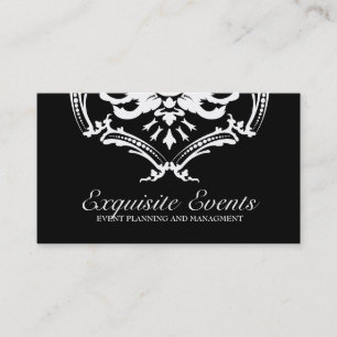 Vorzügliches Schwarzes des Damast-311 Visitenkarte
