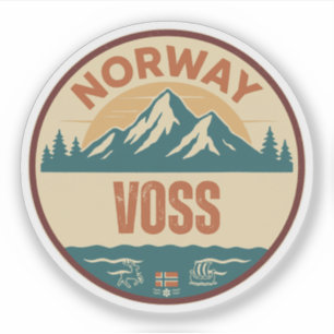 Voss, Norwegen Norwegen Aufkleber