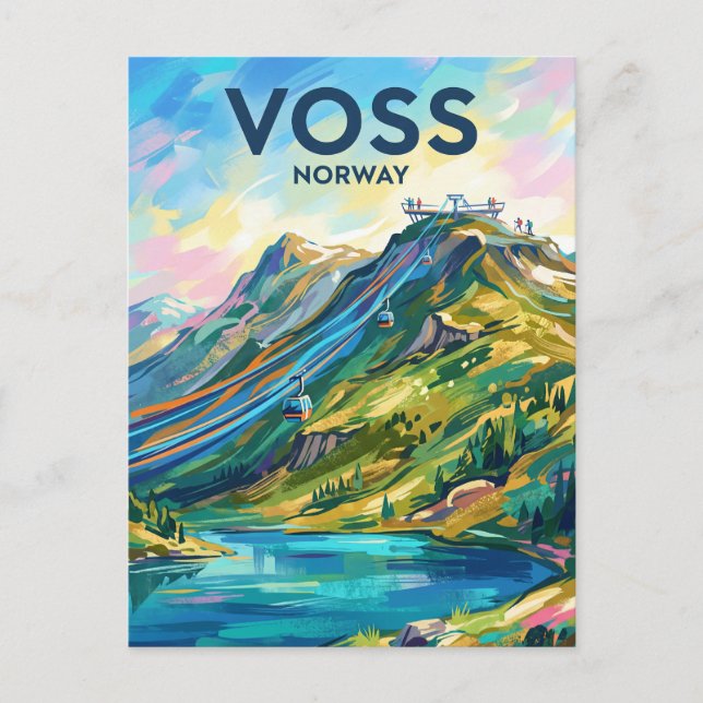 Voss Resort Norwegen Postkarte (Vorderseite)