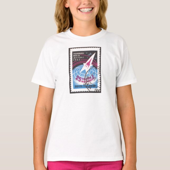 Vostok 2 und Globe T-Shirt (Vorderseite)