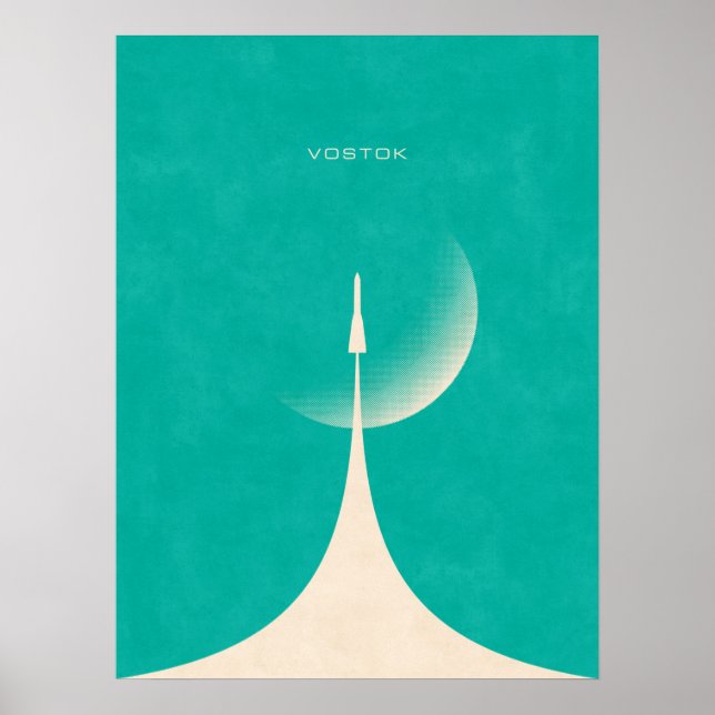 Vostok Rocket - Moon Aqua Poster (Vorne)