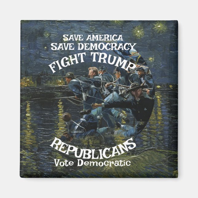 Vot Political Patriotic Trump Republican Party Magnet (Vorne)
