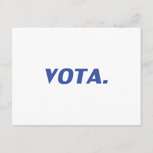 Vota-Abstimmung auf Spanisch Español blau weiß, mo Postkarte