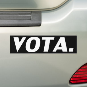 Vota Abstimmung auf Spanisch Español Schwarz-weiß Autoaufkleber