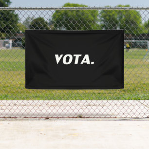 Vota-Abstimmung in der Schwarz-weißen modernen sp Banner