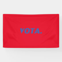 Vota-Abstimmung in spanisch-blau-rot-moderner Poli