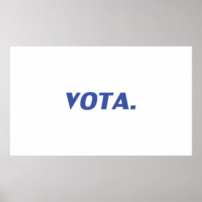 Vota-Abstimmung in spanisch-blau-weißer moderner P Poster (Vorne)