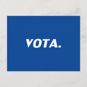 Vota-Abstimmung in spanisch-blau-weißer moderner P Postkarte