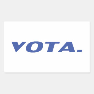 Vota-Abstimmung in spanisch-blau-weißer moderner P Rechteckiger Aufkleber