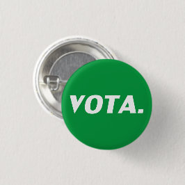 Vota-Abstimmung in Spanisch grün weiß moderne poli Button