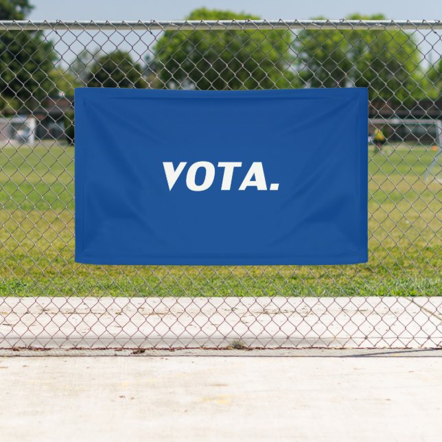 Vota-Abstimmung in Spanisch weiß blau moderne Poli Banner (Insitu)