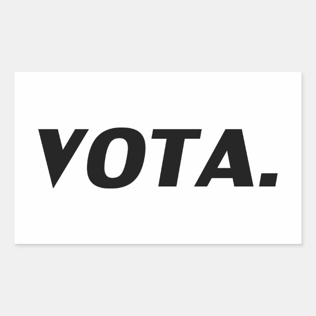Vota-Abstimmung in spanisch-weißem schwarzem, mode Rechteckiger Aufkleber (Vorderseite)