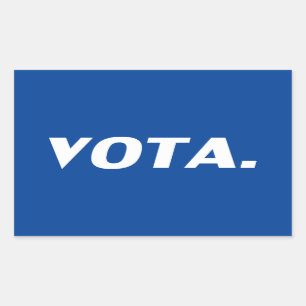 Vota-Abstimmung in Spanisch-Weißlatino-Politik Rechteckiger Aufkleber