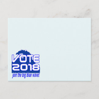 VOTE 2018 Blue Wave Postkarte