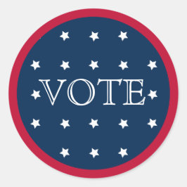 Vote 2020 Rot Weiß und Blau Runder Aufkleber