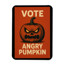 Vote Angry Pumpkin Magnet