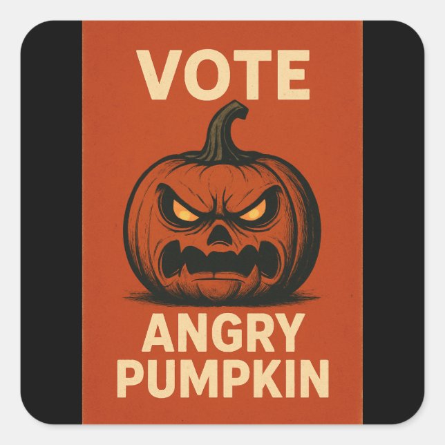 Vote Angry Pumpkin Stickers (Vorderseite)